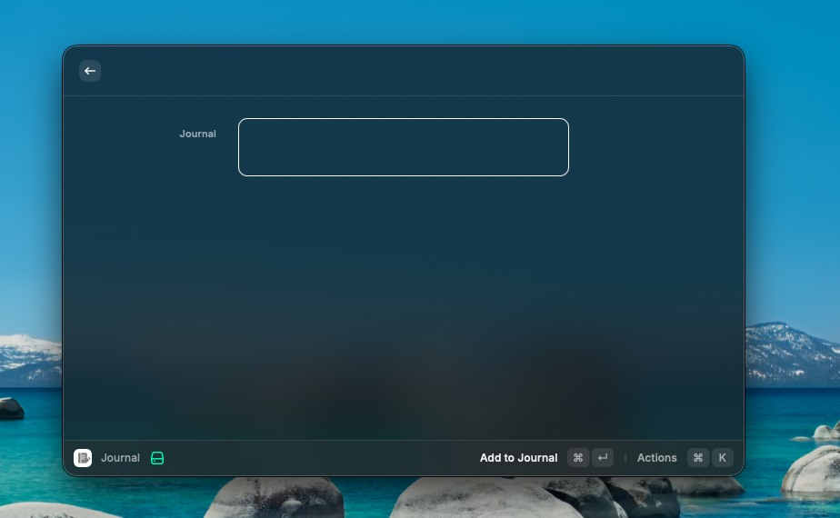 RaycastからJournalメモを入力するフォーム
